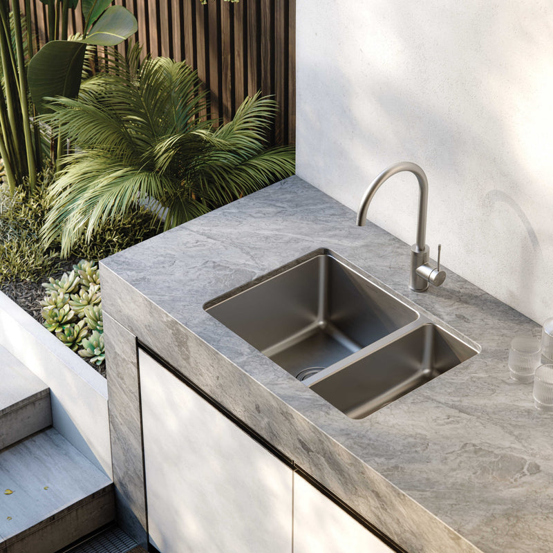 Phoenix Vivid Slimline SS 316 Sink Mixer 200mm G/Neck