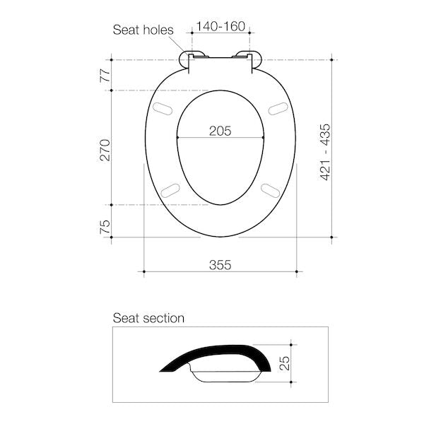 Caroma Pedigree II Seat White with GermGard®