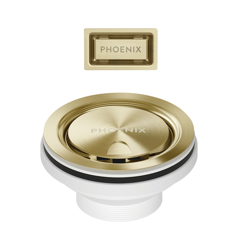 Phoenix Covered Sink Basket Waste with Overflow