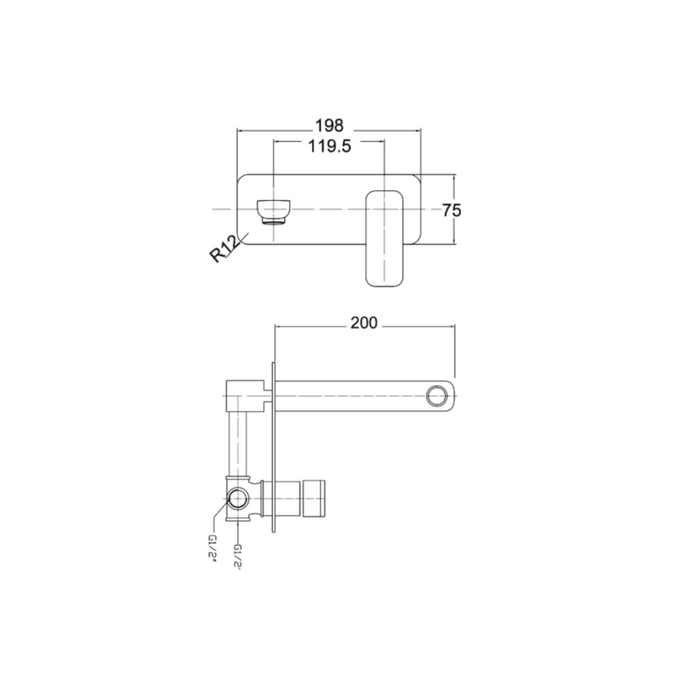 Eden Wall Basin Mixer