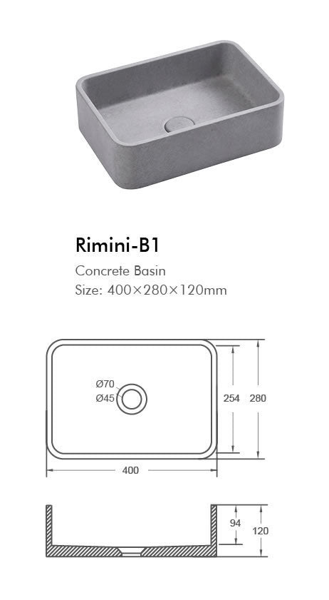 BNK Rimini B1 Concrete Basin