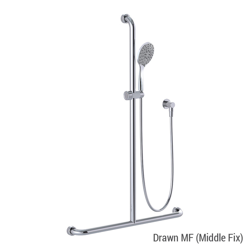 Conserv Hygienic Seal® Glide Slide "Inverted T" Shower Kit Chrome
