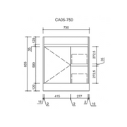 Aulic Grace Finger Pull Cabinet Right Hand Drawer 750mm