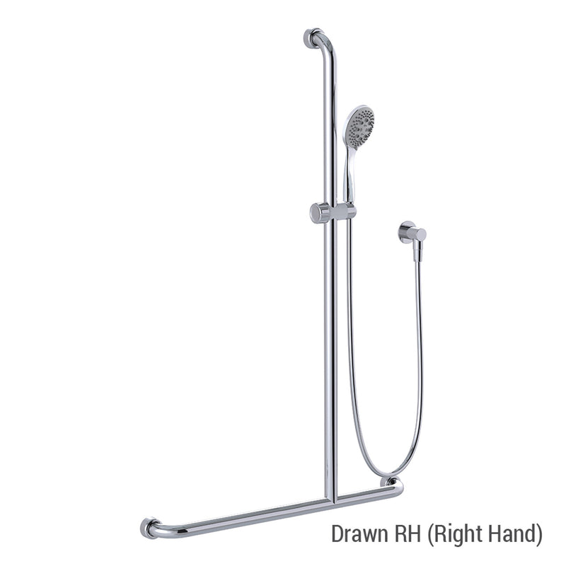 Conserv Hygienic Seal® Glide Slide "Inverted T" Shower Kit Chrome