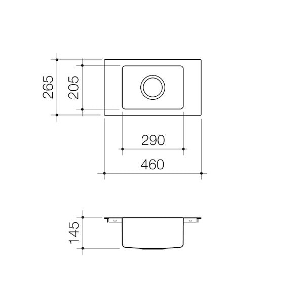 Caroma Evolution Care Beverage Bowl Overmount 1TH REV