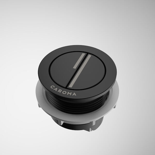 Caroma Dual Flush Round Bezel & Button - Satin Black