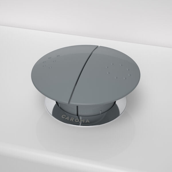 Caroma Round Care Button - Anthracite Grey (GermGard®)