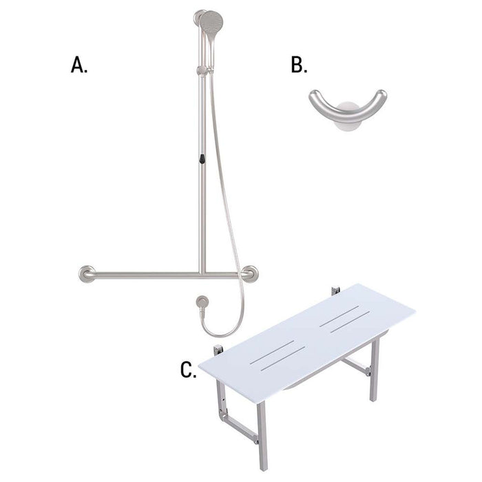 Conserv Accessible Shower Recess 01820 Combination Set Right Hand