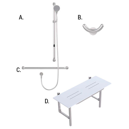 Conserv Accessible Shower Recess 01803 Combination Set