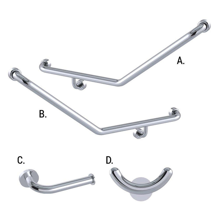 Conserv Ambulant Accessible Sanitary Compartment 045 Combination Set