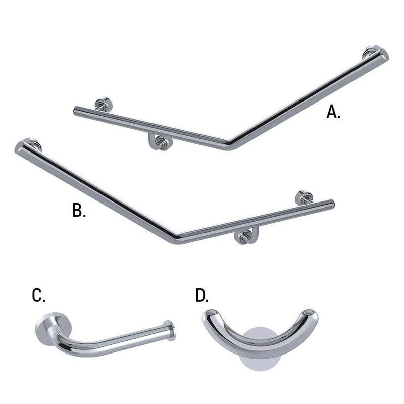 Conserv Ambulant Accessible Sanitary Compartment 045 Combination Set