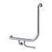 Conserv Hygienic Seal® 90° Ambulant & Accessible Grab Rail with Toilet Paper Holder 450mm x 450mm