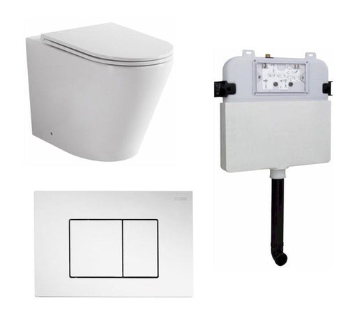 Java In-Wall Toilet Package Square Chrome Flush Plate