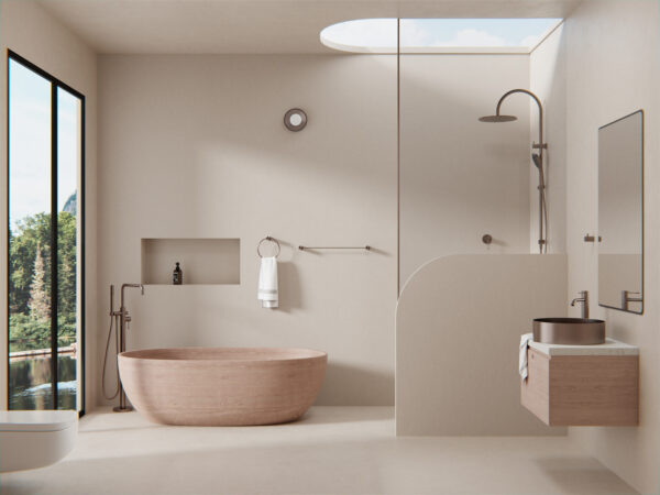 Nero Opal Single Towel Rail