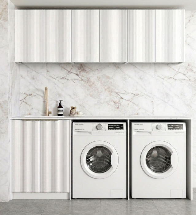 Otti Laundry Kit 1960A Noosa White Inc Benchtop & Laundry Sink