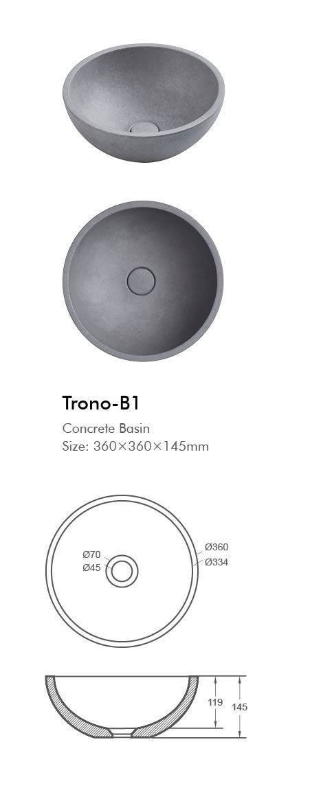 BNK Trono B1 Concrete Basin