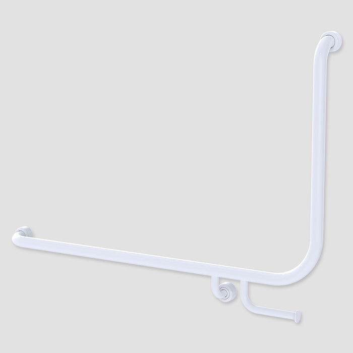 Conserv Hygienic Seal® 90° Accessible Grab Rail with Toilet Paper Holder 960mm x 600mm