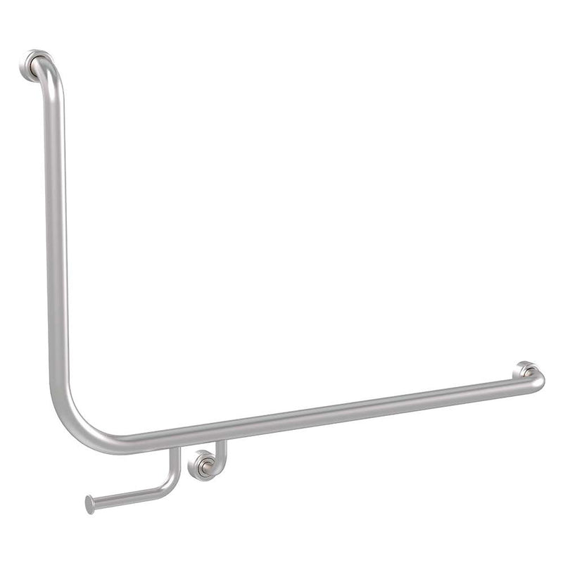 Conserv Hygienic Seal® 90° Accessible Grab Rail with Toilet Paper Holder 960mm x 600mm
