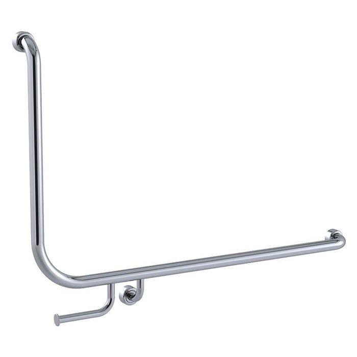 Conserv Hygienic Seal® 90° Accessible Grab Rail with Toilet Paper Holder 960mm x 600mm