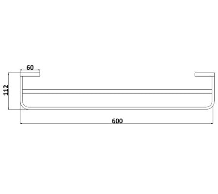 Millennium Inis 600MM Double Towel Rail