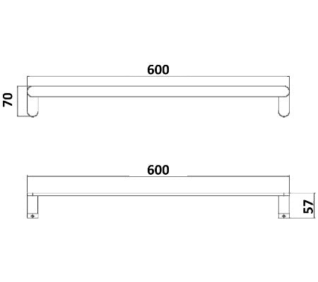Millennium Akemi Single Towel Rail