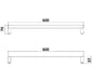 Millennium Akemi Single Towel Rail
