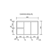 Aulic Alice Wall Hung Finger Pull Cabinet  900mm left and right