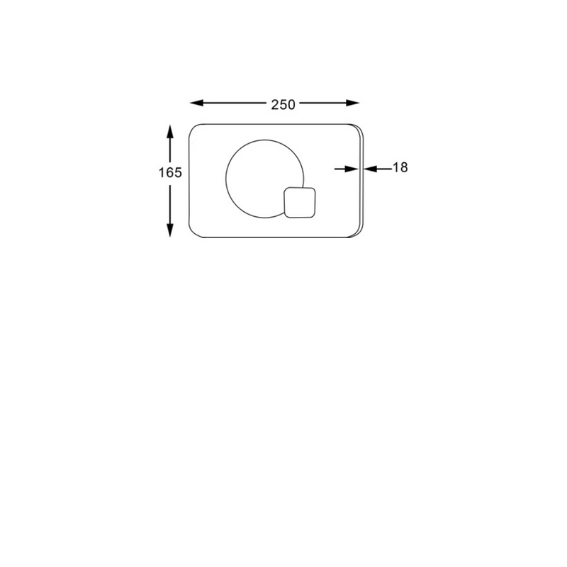 Azzura Zero Inwall Cistern Dual Flush Button
