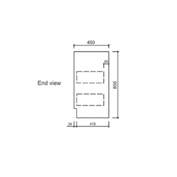 Aulic Leona Finger Pull Cabinet 450mm