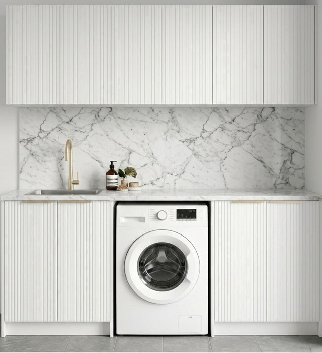 Otti Laundry Kit 1960A Noosa White Inc Benchtop & Laundry Sink