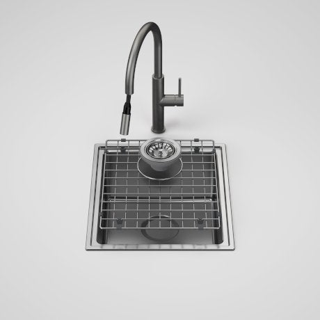 Caroma Urbane II Single Bowl Sink with Liano II Sink Mixer - Gunmetal