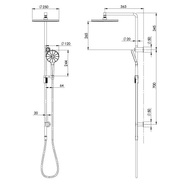 Phoenix NX Vive Twin Shower