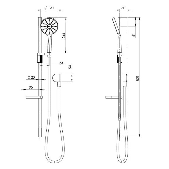 Phoenix NX Vive Rail Shower