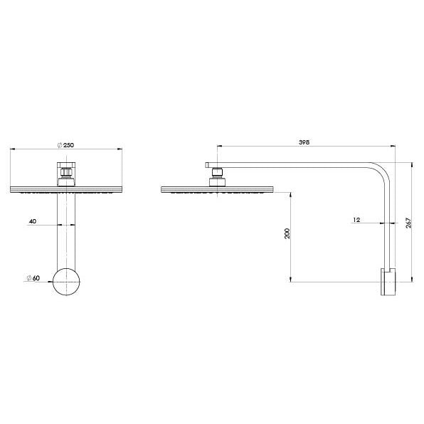 Phoenix NX Quil Shower Arm & Rose