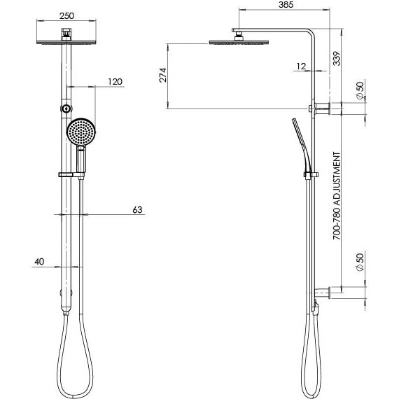 Phoenix NX Quil Twin Shower