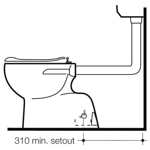 Caroma Trident Care Connector Pan S Trap