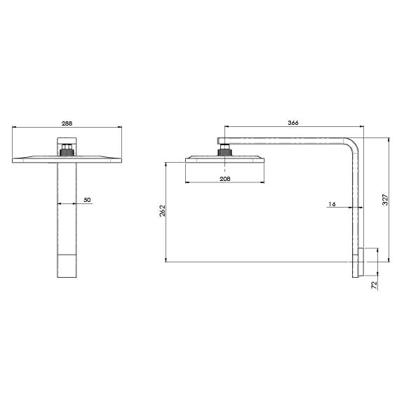 Phoenix NX Orli Shower Arm & Rose