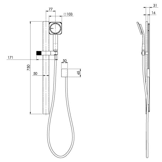 Phoenix NX Orli Rail Shower