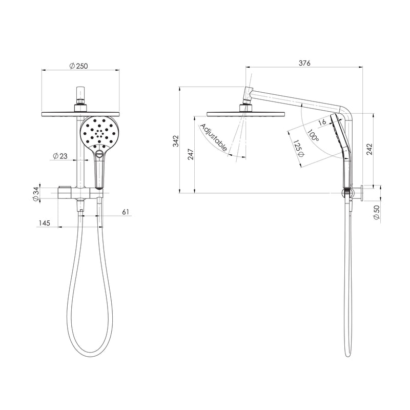 Phoenix Ormond Compact Twin Shower – 4 Star