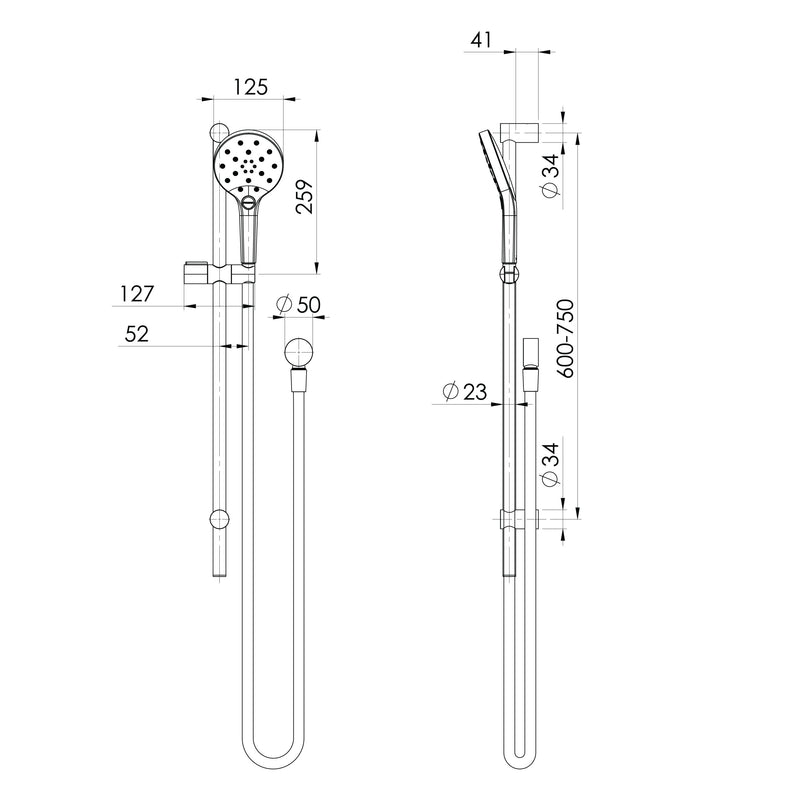 Phoenix Ormond Rail Shower