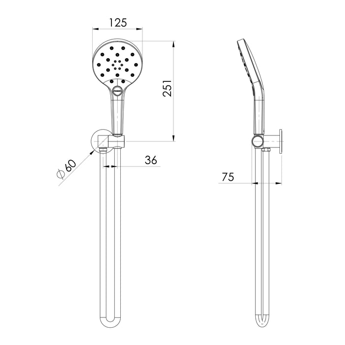 Phoenix Oxley Hand Shower – 4 Star