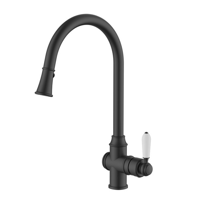 Modern National Bordeaux Pull-Out Kitchen Mixer