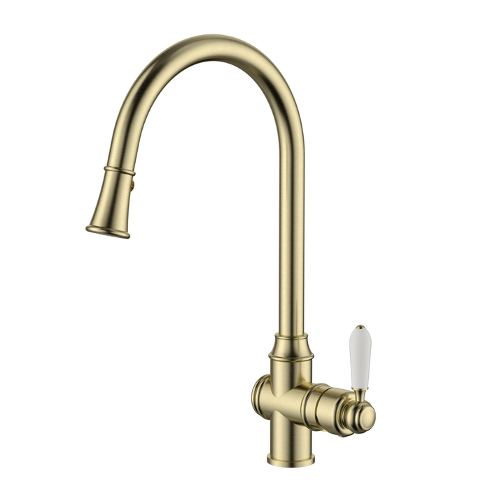 Modern National Bordeaux Pull-Out Kitchen Mixer