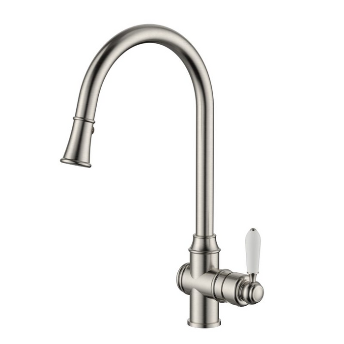 Modern National Bordeaux Pull-Out Kitchen Mixer