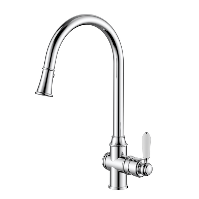 Modern National Bordeaux Pull-Out Kitchen Mixer