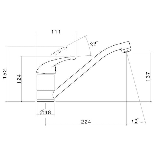 Caroma Elegance Sink Mixer - Lead Free