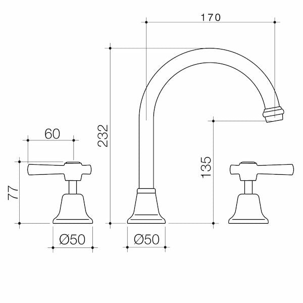 Caroma Caravelle Lever Hob Sink Set (Lead Free)