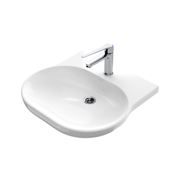 Caroma Opal Sole Semi Recessed Basin 1TH