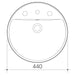 Caroma Orbis Inset Basin 1TH White