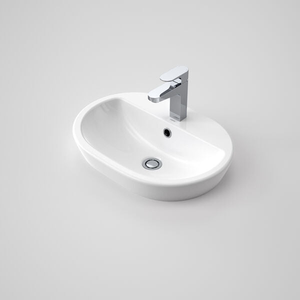Caroma Track Inset Basin 1TH White | Clifton — Clifton Bathrooms and ...